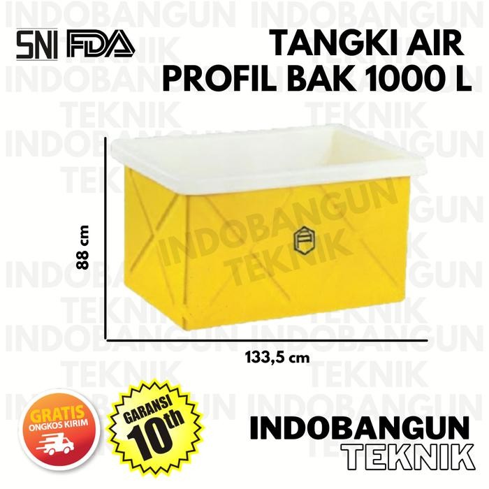 Terlaris Tandon Tangki Air Bak Persegi Kotak Terbuka Profil Tank 1000 Liter