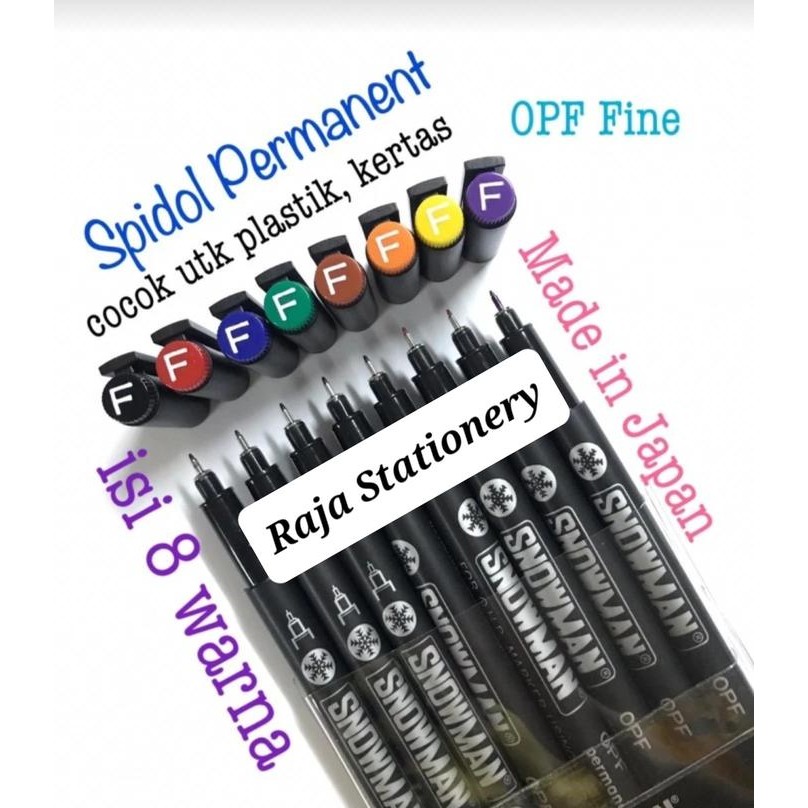 

Snowman Permanent Marker OPF OPM SET 4 8 Colours / Spidol Permanen Snowman Fine Medium Tip 4 8 Warna