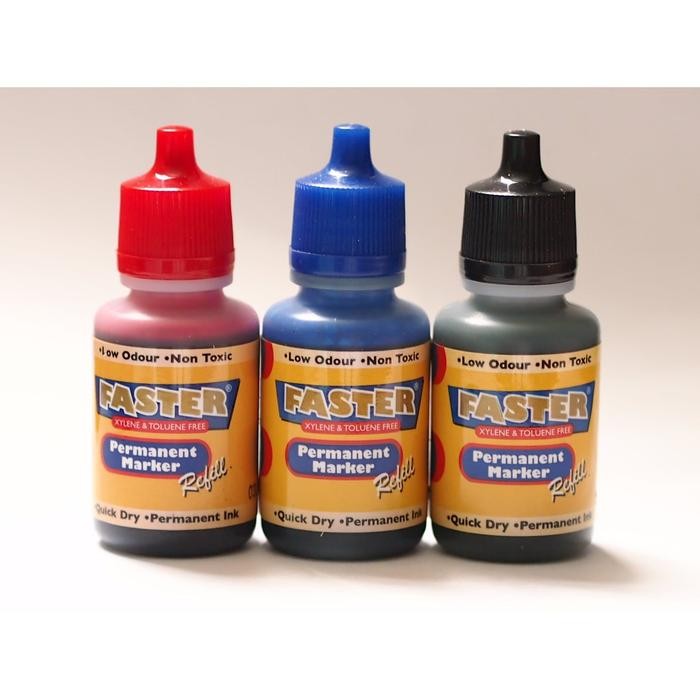 

Refill Ink Faster P70 utk Permanent marker isi 12 botol-Black,Blue&Red