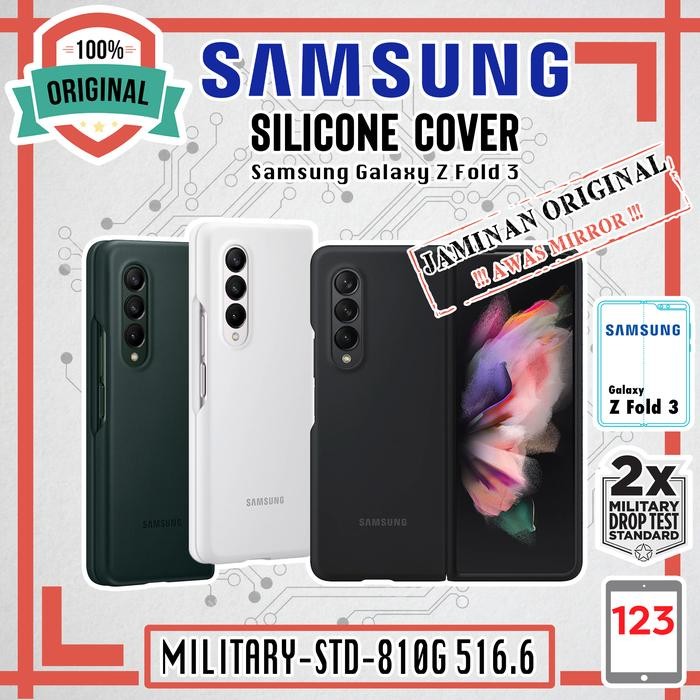 Case Samsung Galaxy Z Fold 3 Fold3 ORIGINAL Samsung Silicone Cover Casemee