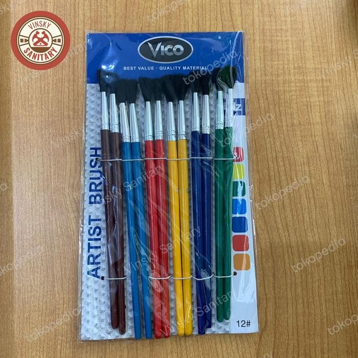 

Kuas Lukis Warna No 12 / Koas Lukis / Kuas Cat Air / Arti Brush