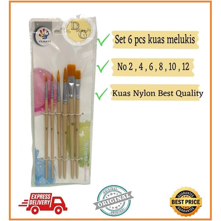 

YIJII SET KUAS /KUAS CAT AIR/KUAS CAT AKRILIK