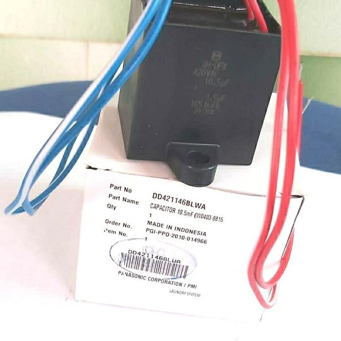 Micro Kapasitor Mesin Cuci Panasonic 10+3.5Micro Original