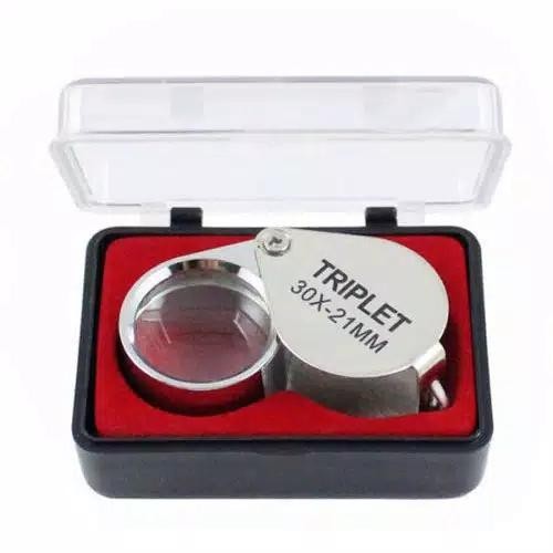 

Kaca Pembesar Mini Jewellerys Loupe 30x21 mm Lensa Pocket Lup