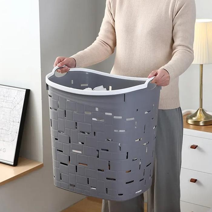 Tempat Keranjang Baju Kotor Paan Plaik Laundry Bak Keranjang Putih, Besar