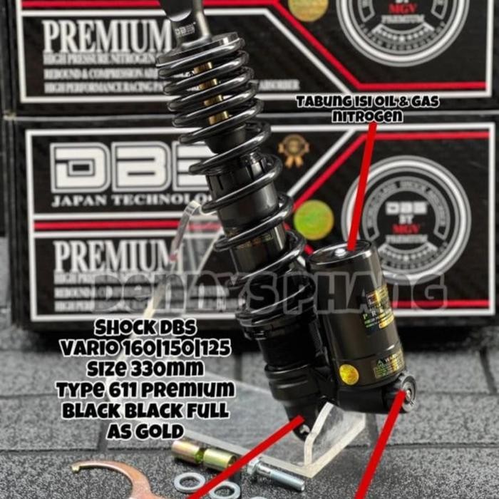 Shock Dbs Premium 611 Tabung Bawah Model Onhlins 310M/330Mm Vario 150 Gratis Ongkir