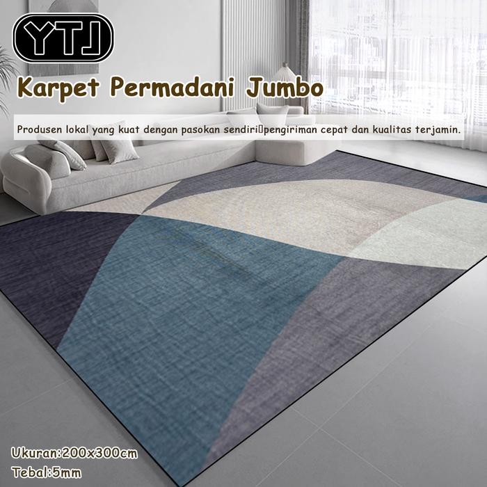 YTJ Karpet Malaysia Ukuran 300x200 Jumbo Permadani Ruang Tamu Polyester Karpet Lantai Eropa