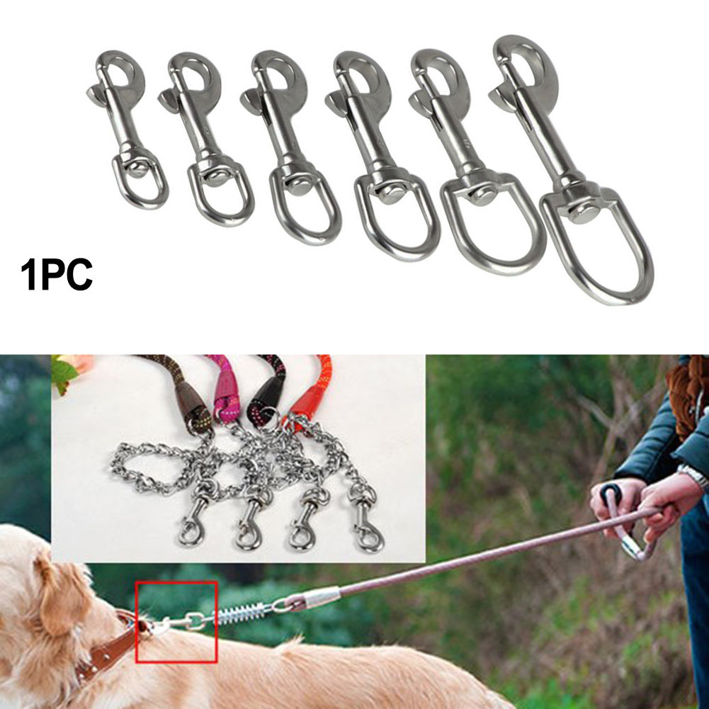 Silver 316 Stainless Steel Swivel Eye Bolt Snap Spring Hook For Scuba Diving Bolt Snap Spring Hook