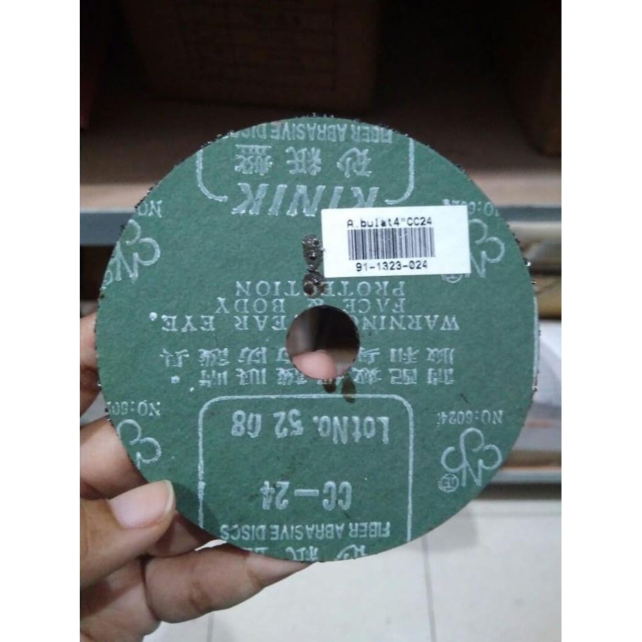 Fibre Abrasive Disc - Amplas Bulat Fiber 4" Aa Grit 16 - Kinik
