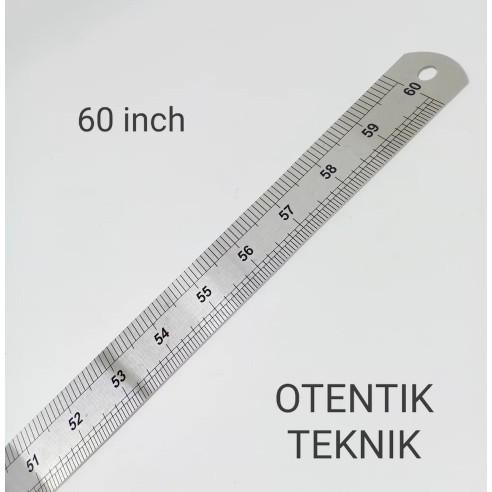

PENGGARIS BESI 150 CM - 1500 MM - 1 KOMA 5 METER - STEEL RULER 60 INCH