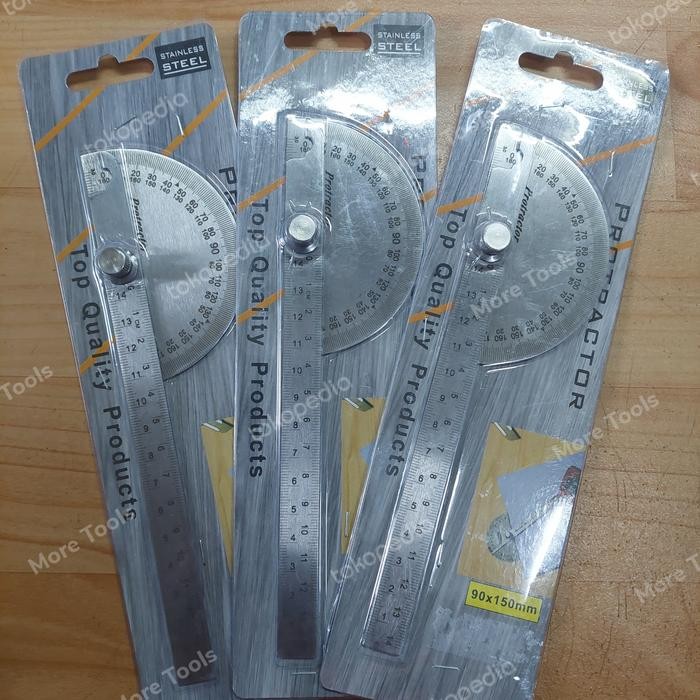 

Penggaris Busur Derajat Protector Stainless Steel 10cm 180 Derajat