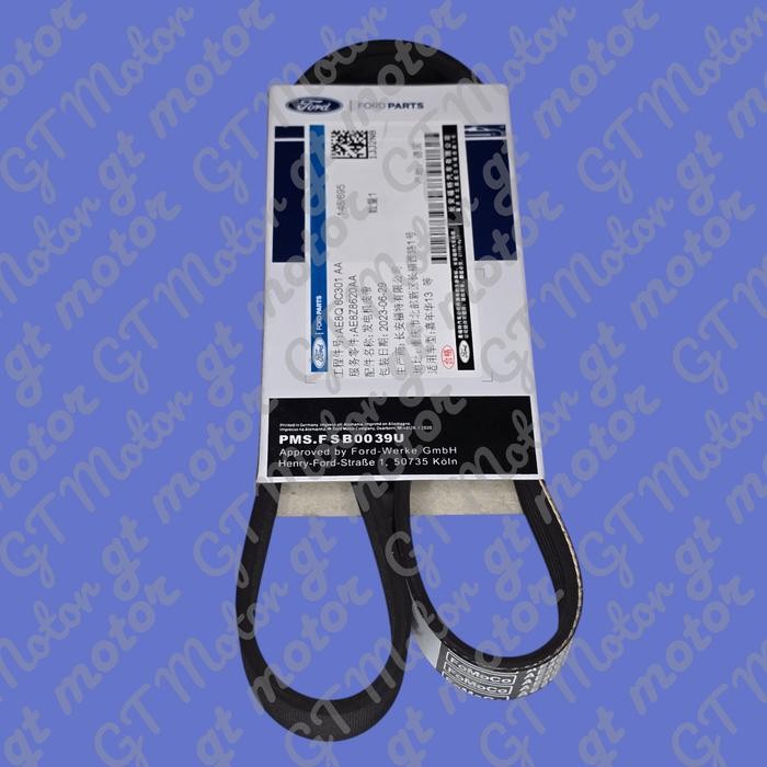 ae8q6c301aa fanbelt fan belt vbelt v belt tali kipas ford fiesta 1.4 1.5 1.6 1400 1500 1600 1.4cc