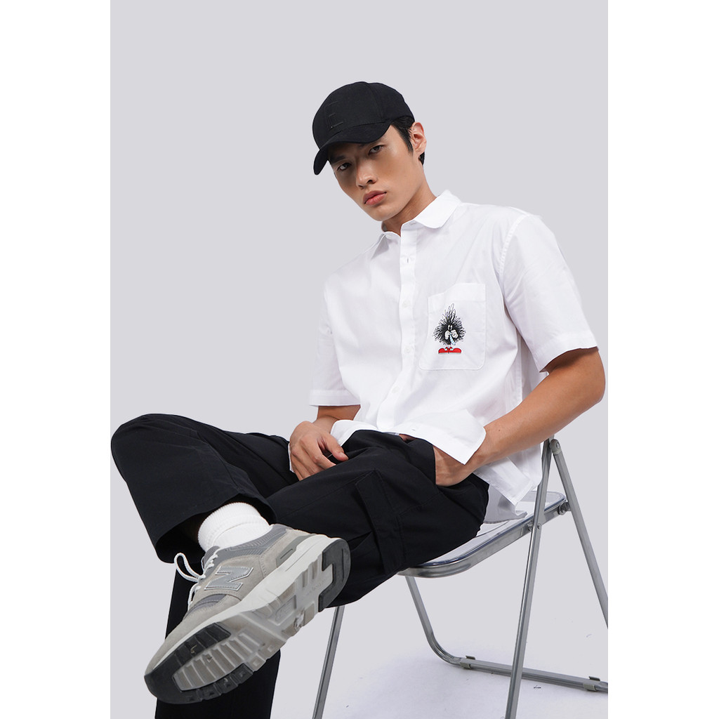 Executive x Ykha Amelz Oversized Short Sleeve Shirt White