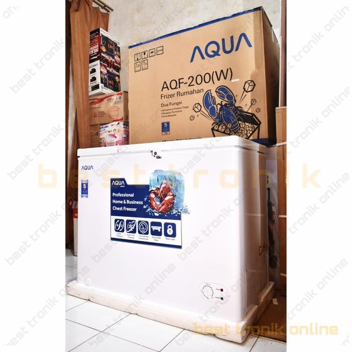 freezer box aqua aqf 200 liter aqf200 aqf-200 cooler chiller chest Kode 685