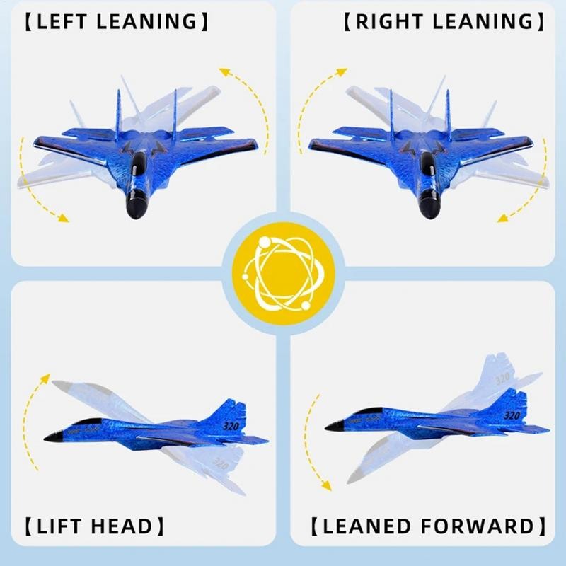 Rc Plane Toy 2.4Ghz Rc Fighter Plane Toy Model Toy Airplane Model With Light Foam Aircraft Toy For