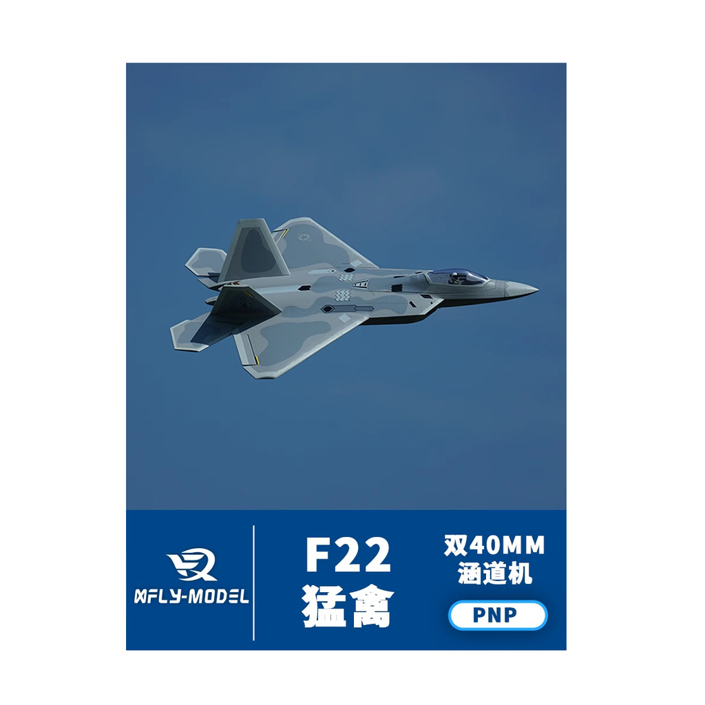 Xfly Model Twin 40Mm Edf Jet F-22 Raptor 4S Electric Model Aircraft