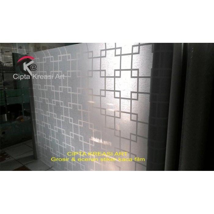 Stiker kaca/kaca film motif kotak/stiker sandblast