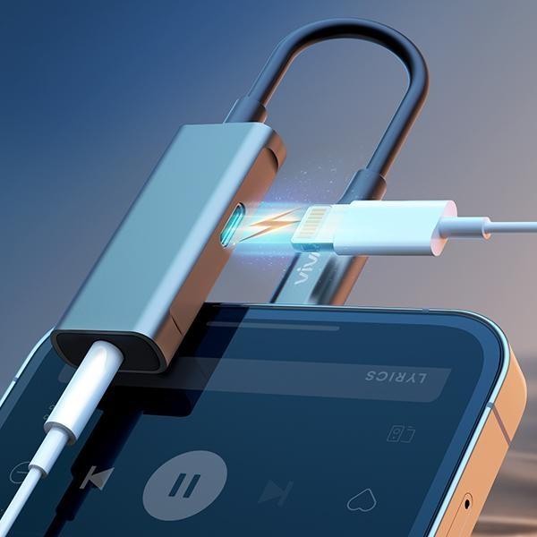 (Allthebest) VIVAN Converter Audio Headset Mic Lightning Jack AUX Iphone VAL01 02