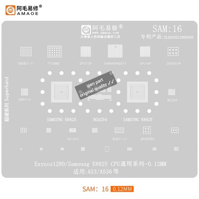 Plat Cetakan Exynos1380 E8825 CPU Samsung Sam16 Amaoe BGA