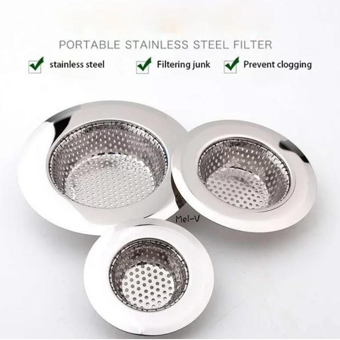 Saringan Bak Cuci Piring Stainless Steel 7cm 9cm 11.5cm Wastafel *