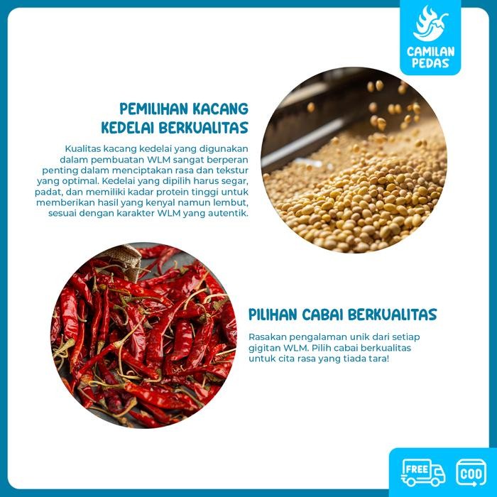 

New Camilan Pedas - [Halal] [Grosir] 3pcs Snack Kulit Tahu Pedas Tendon Halal WLM Gluten Spicy Tofu