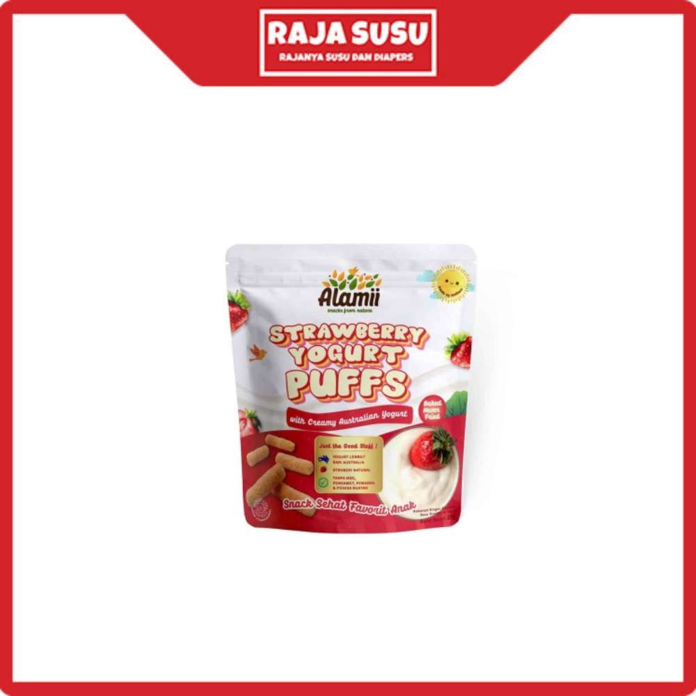 

ALAMII STRAWBERRY YOGURT PUFFS 25 GR NEW - RAJA SUSU