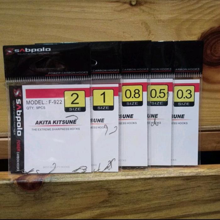 (Allthebest) Kail Pancing Sabpolo Akitakitsune F-922 Mata Kail Pancing Non Lubang