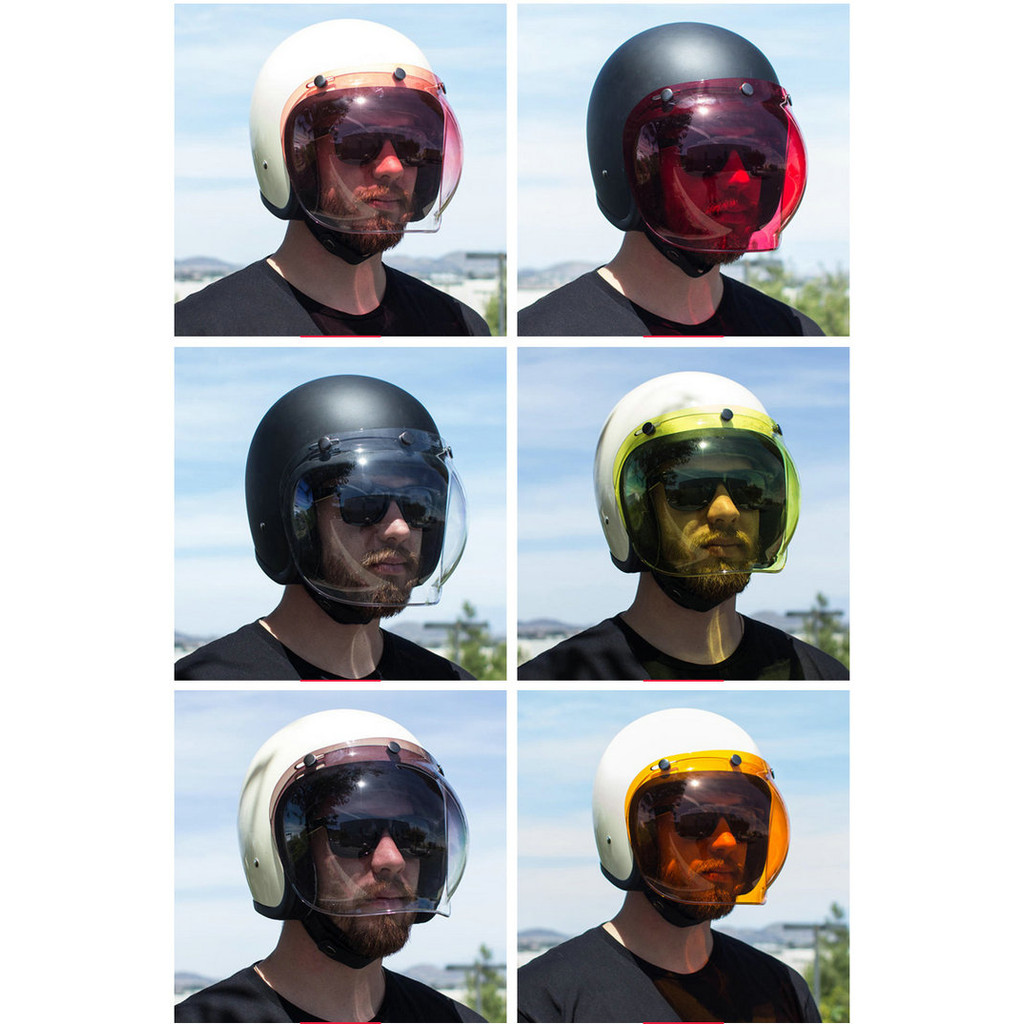 Retro Motorcycle Helmet Lens 3/4 Open Face Helmet Bubble Shield Retro Helmet Sun Visor Helmet