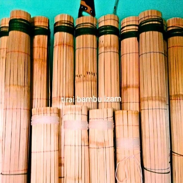 Tirai Bambu Ati Krey - Size 2m x 1,5m, Tali Kuat, Cocok untuk Penyekat Ruangan & Pelindung Teras,