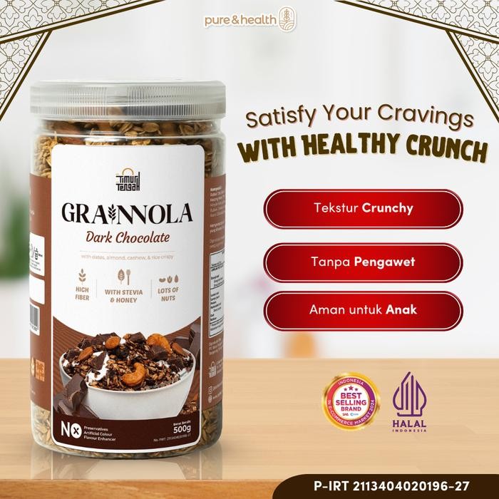 

Grainnola Dark Chocolate - Granola Rasa Coklat Dengan Perpaduan Kacang-Kacangan Yang Renyah