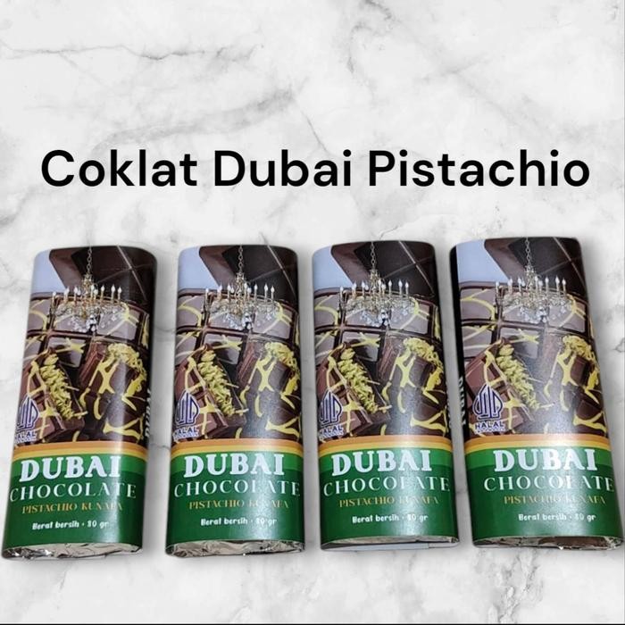 

Osyak.mart Coklat Dubai Pistachio Kunafa 80g (isi 5 bar bahan impor)