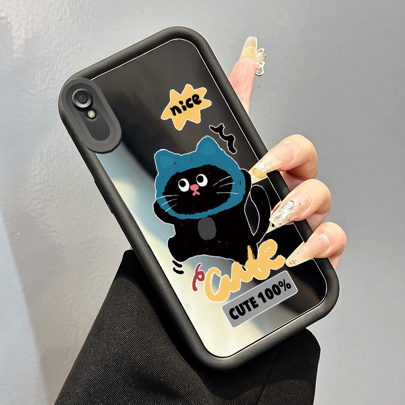 Casing Hp Xiaomi Redmi 9A Redmi 9i Redmi 9T Redmi 9 Power Case Casing Softcase dengan topi HP kucing
