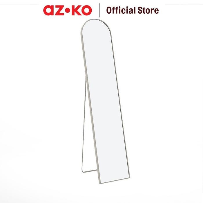 AZKO Arthome Cermin Lantai Aluminium Curved Standing Floor Mirror Kaca Berdiri Serbaguna Dengan