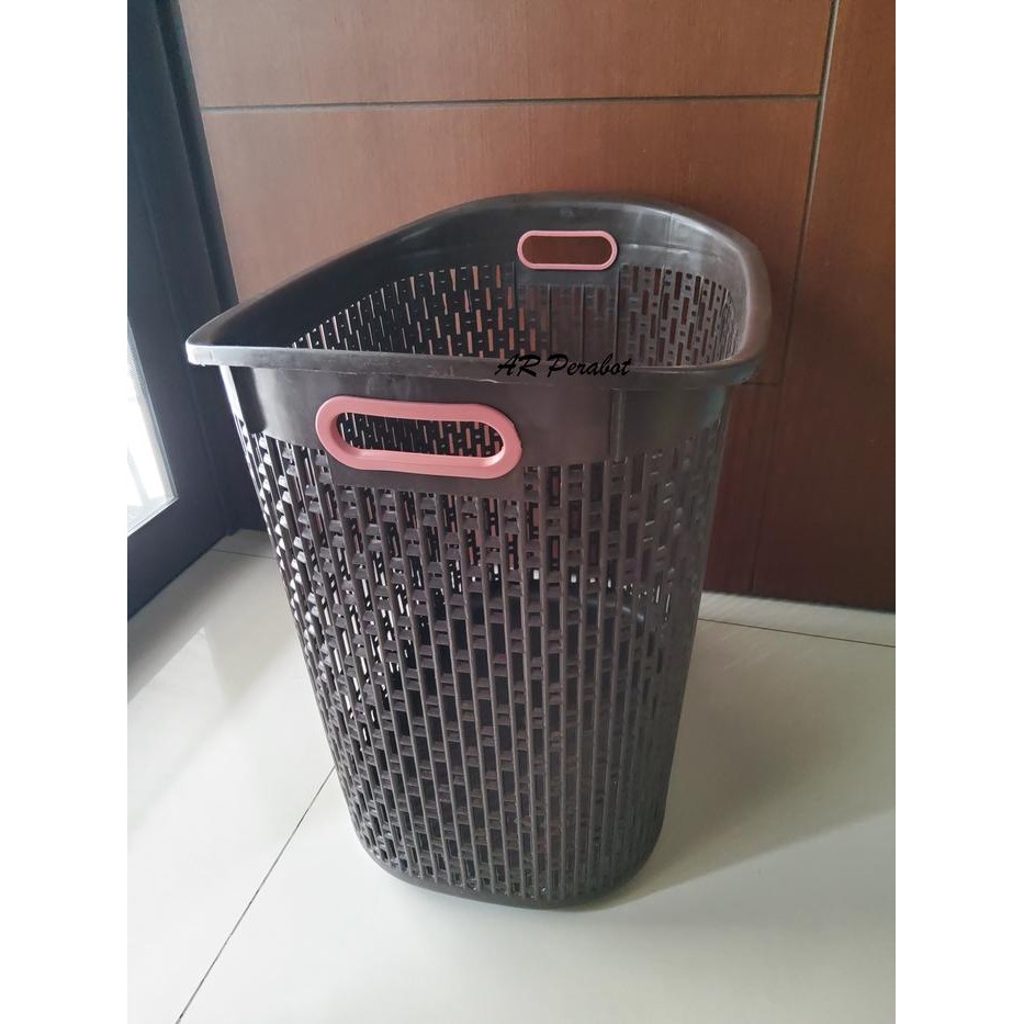 Keranjang Baju Kotor Plastik Laundry Rotan Segi Amazon Lucky Star 691