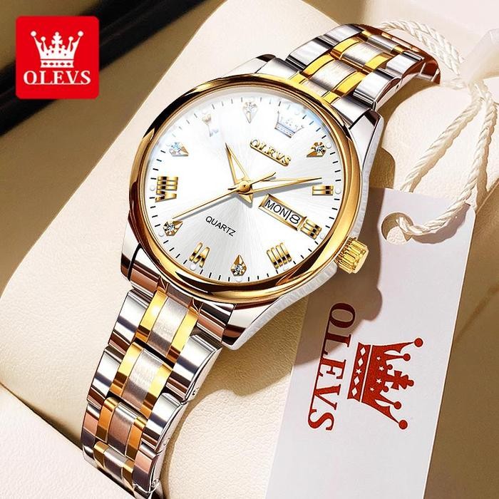 OLEVS Jam Tangan Wanita Anti Air Cewek Bergaya Elegan Kecil Analog Women Watches
