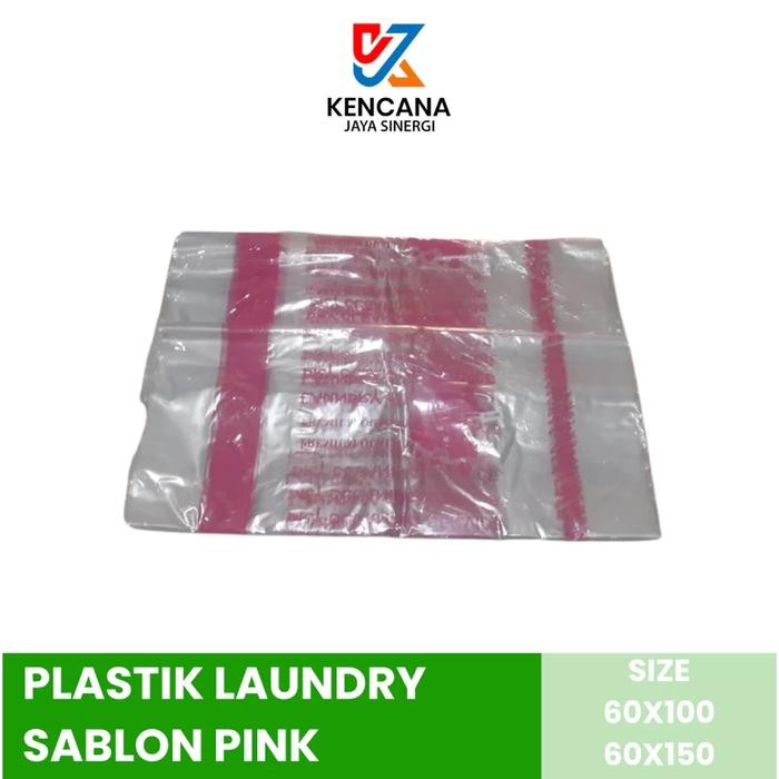 Plastik Laundry satuan Sablon Pink / Plastik sablon Print Laundry Pink