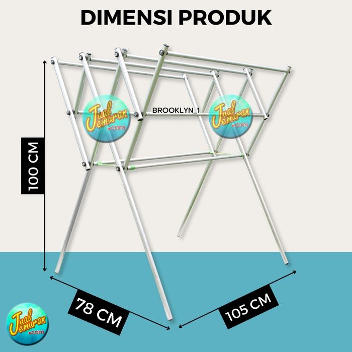 Glory Home Rak Jemuran Baju Handuk Aluminium MINI 100cm Kecil 100 cm