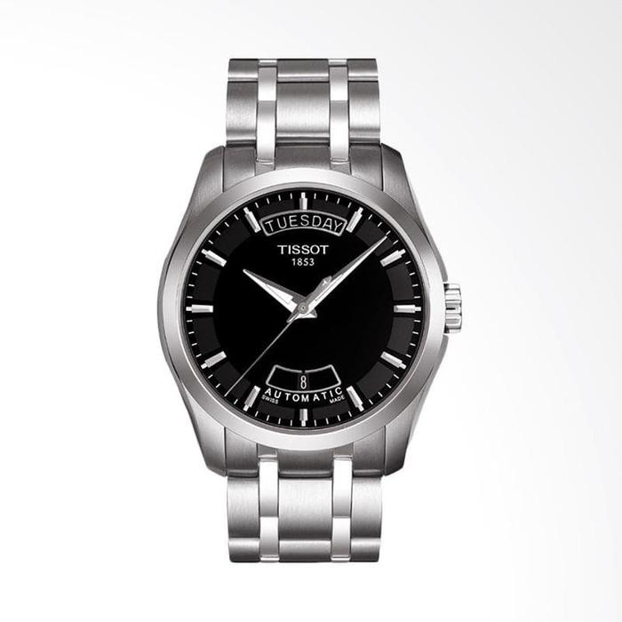 Tissot Couturier Automatic Gent Black Dial Stainless Steel Jam Tangan