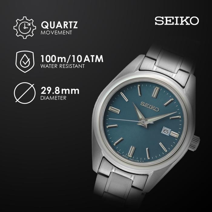 Jam Tangan Wanita Seiko SUR531P1 SUR531 Blue Sapphire Quartz