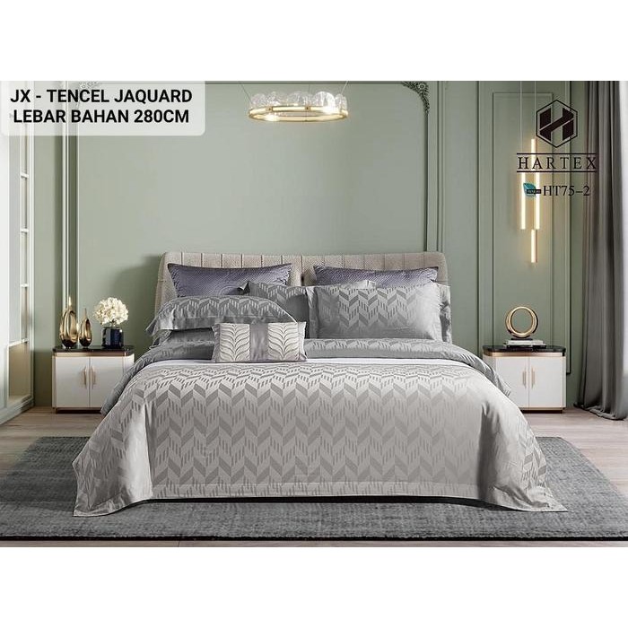 BED COVER SET SERAT BAMBU 180X200 KING KOIL SUPER PREMIUM BISA CUSTOM