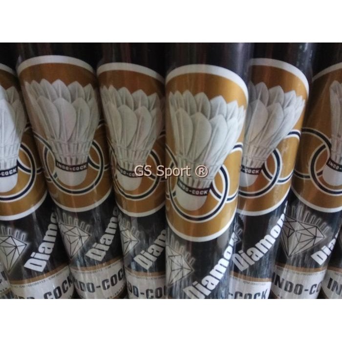 Indocock Shuttlecock Diamond Hitam Badminton Bulu Sport Raket Bulutangkis Mutu Terbaik 12 Pcs/Slop