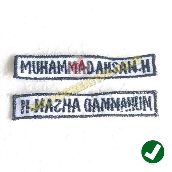 

Name Tag Bordir Untuk Seragam Sekolah Nama Dada Bordir Custom PREMIUM