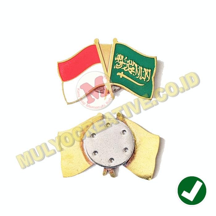 

Pin Bendera Persahabatan Indonesia Arab Saudi Cross Flag Pin Magnet PREMIUM