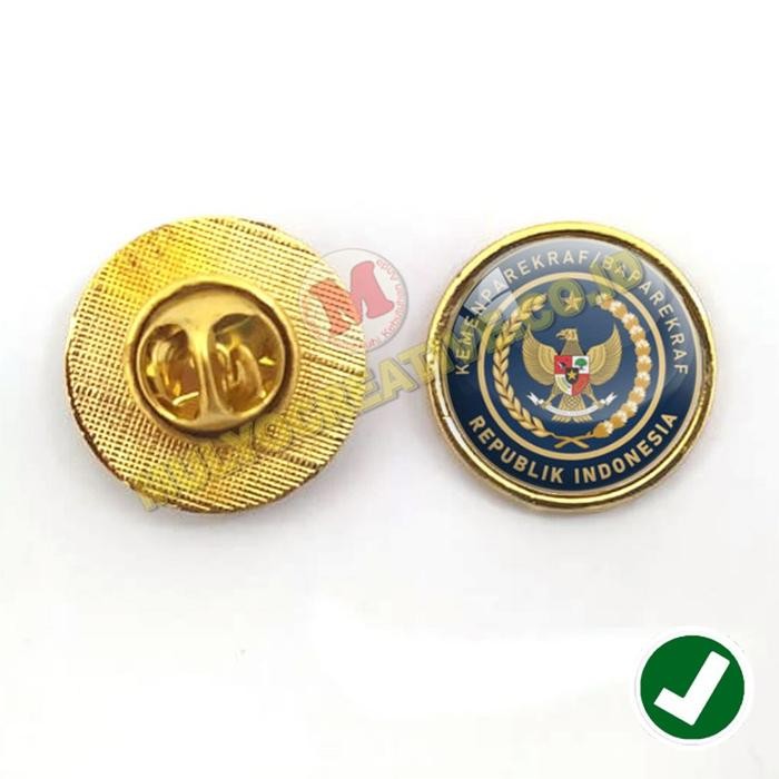 

Lencana Pin Model Bulat Pin Logo Kementerian Pariwisata Bahan Logam PREMIUM