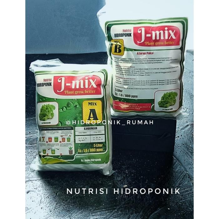 pupuk hidroponik sayuran daun / ab mix pekatan 5 liter