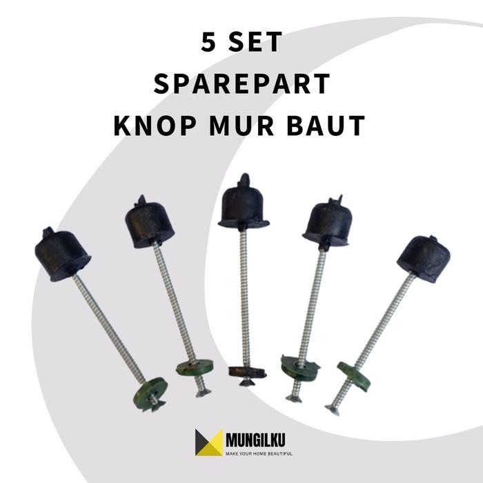 SET SKRUP KARET KNOP DOP PIPA / BIJI JEMURAN / BAUD RING JEMURAN PIPA