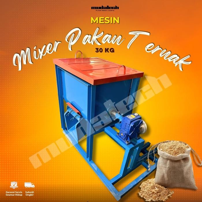 Mesin Mixer Pengaduk Pakan Ternak Mixer Baglog Jamur Kapasitas 25Kg 100Kg
