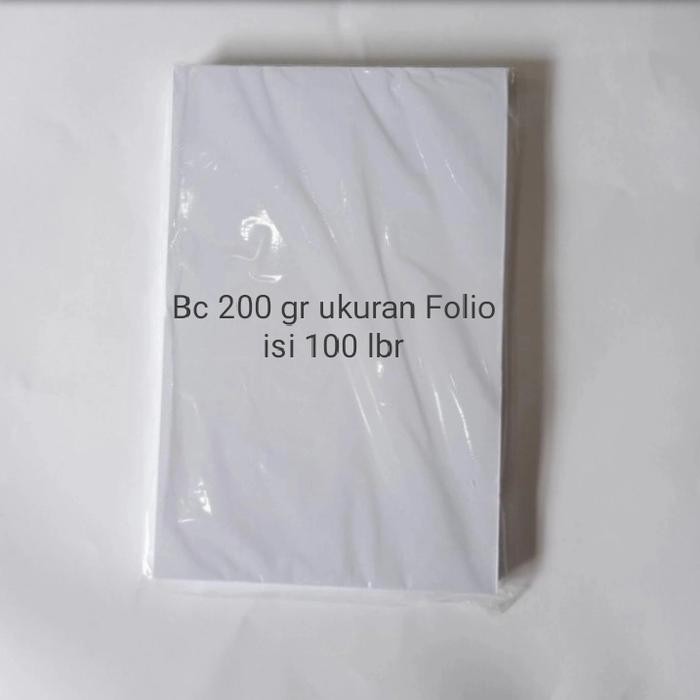 

Kertas Kartu Bc Tik Putih 200 Gr Ukuran F4 Folio Isi 100 Lembar