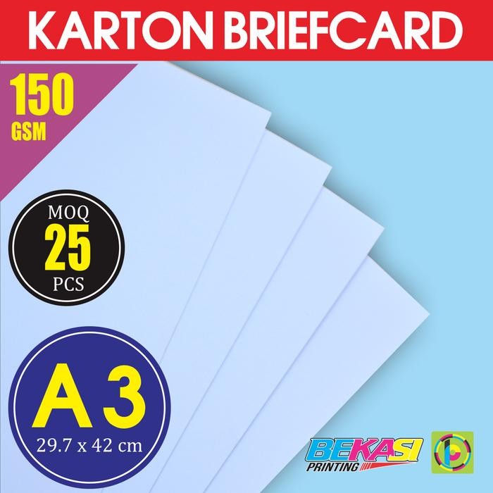 

25 Lbr Kertas Gambar Teknik Briefcard 150 Gram A3 29,7X42 Cm