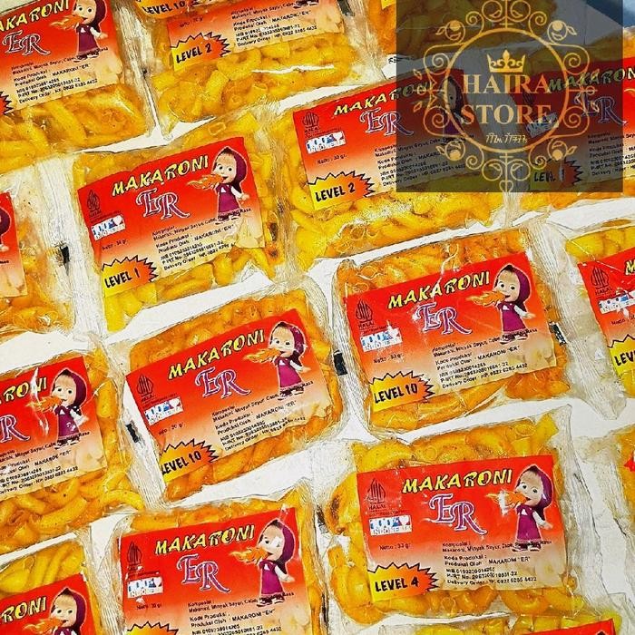 

Ready Makaroni Er Level Masha Isi 24 Pcs Makaroni Pedas Dengan 10 Varian Level Kepedasan - Snack,